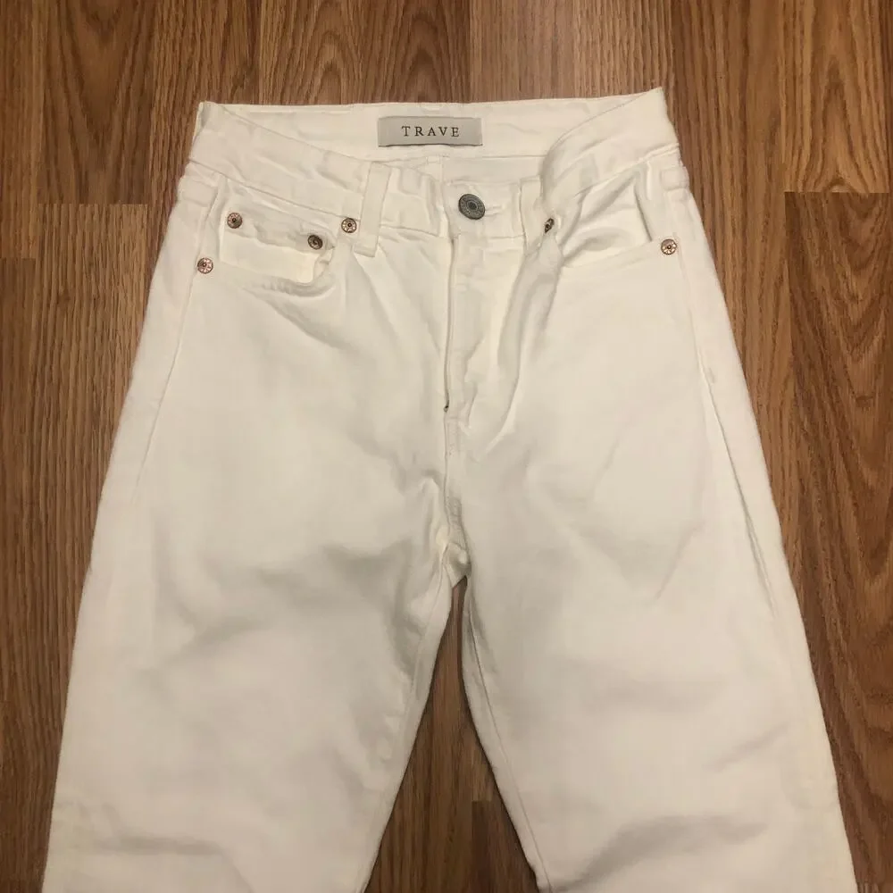 Trave Women's Jeans White Flare Colette - Big Empty sz 24 $228 NWOT's Wide leg